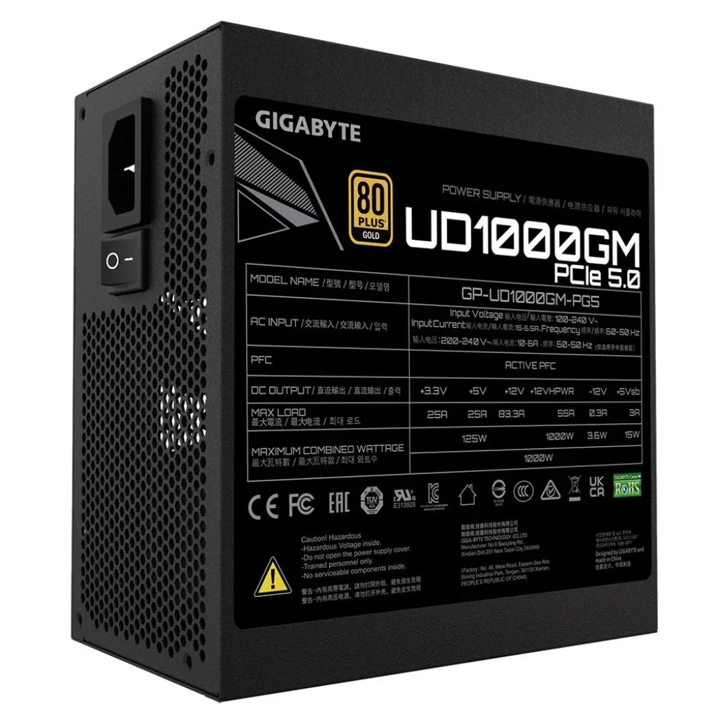 Блок питания ATX2.31 1000W GP-UD1000GM PG5 GIGABYTE UA