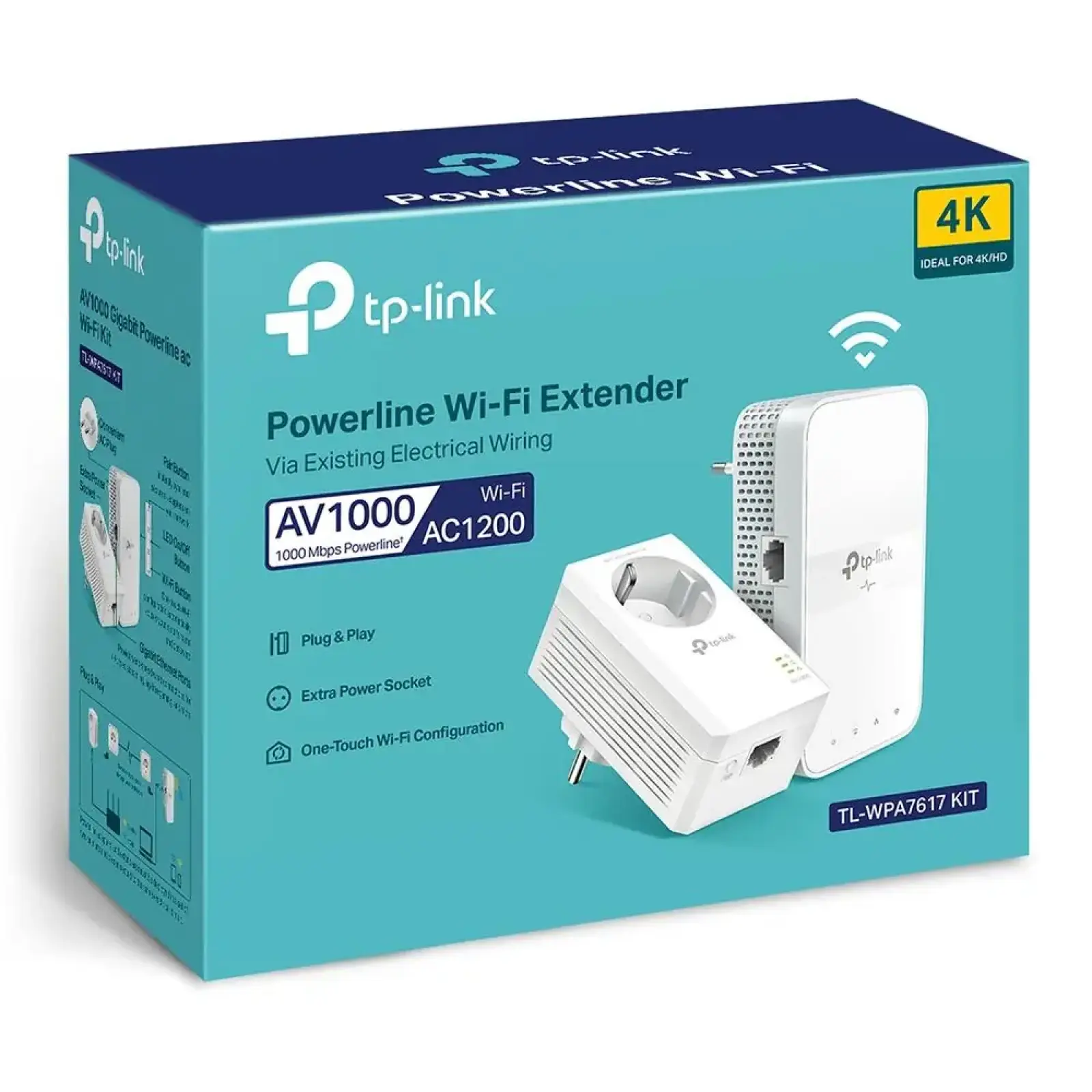 Комплект гігабітного Powerline адаптера, TL-WPA7617 KIT TP-LINK UA