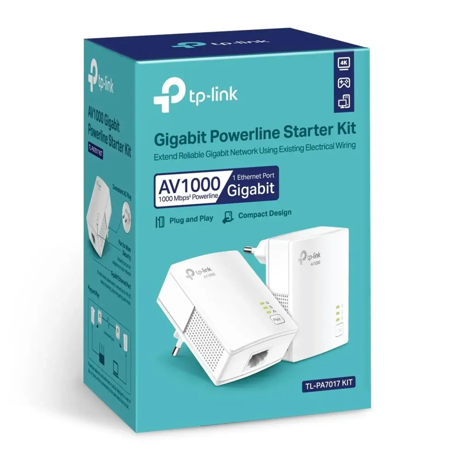 Комплект гігабітного Powerline адаптера TP-LINK TL-PA7017 KIT UA