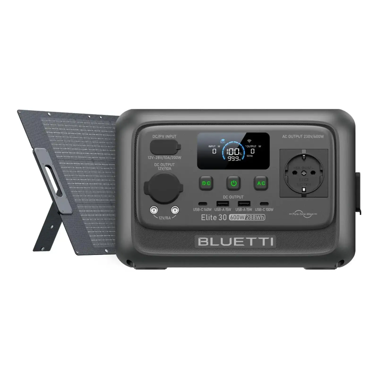 Портативная зарядная станция BLUETTI Elite 30 V2 600W 288Wh (P-EL30V2-EU-GY-BL-010) UA
