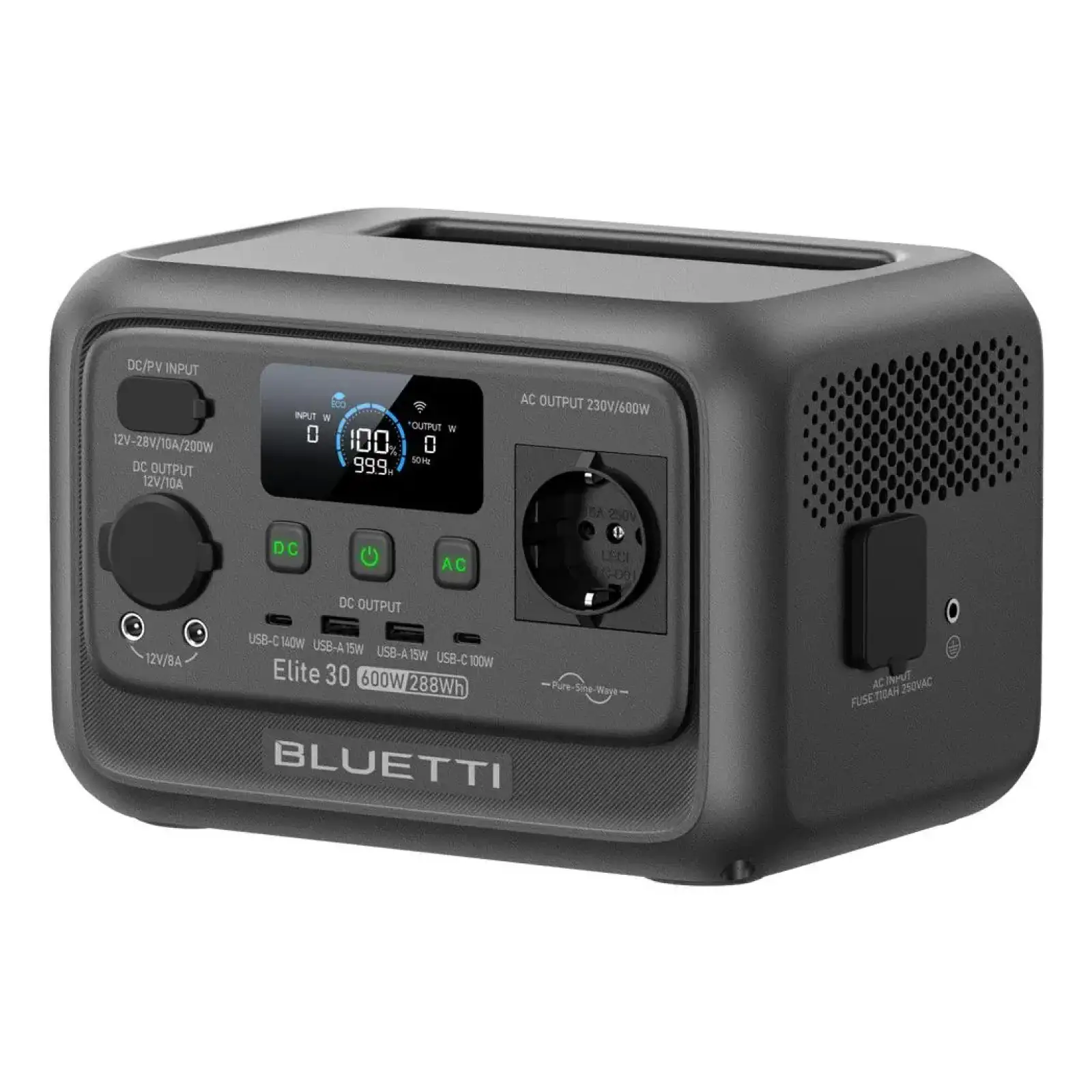 Портативная зарядная станция BLUETTI Elite 30 V2 600W 288Wh (P-EL30V2-EU-GY-BL-010) UA