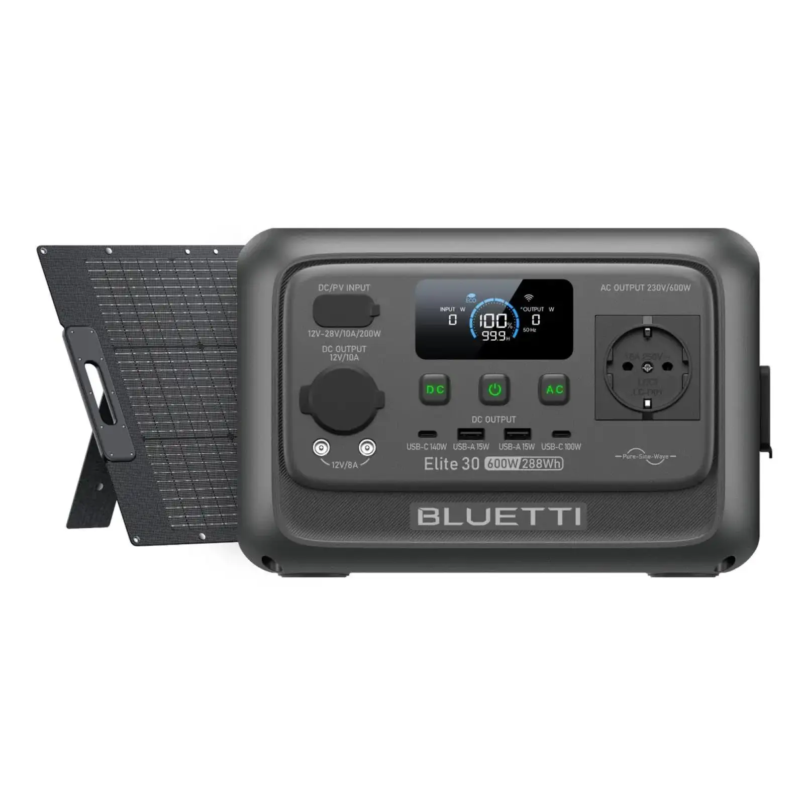 Портативная зарядная станция BLUETTI Elite 30 V2 600W 288Wh (P-EL30V2-EU-GY-BL-010) UA