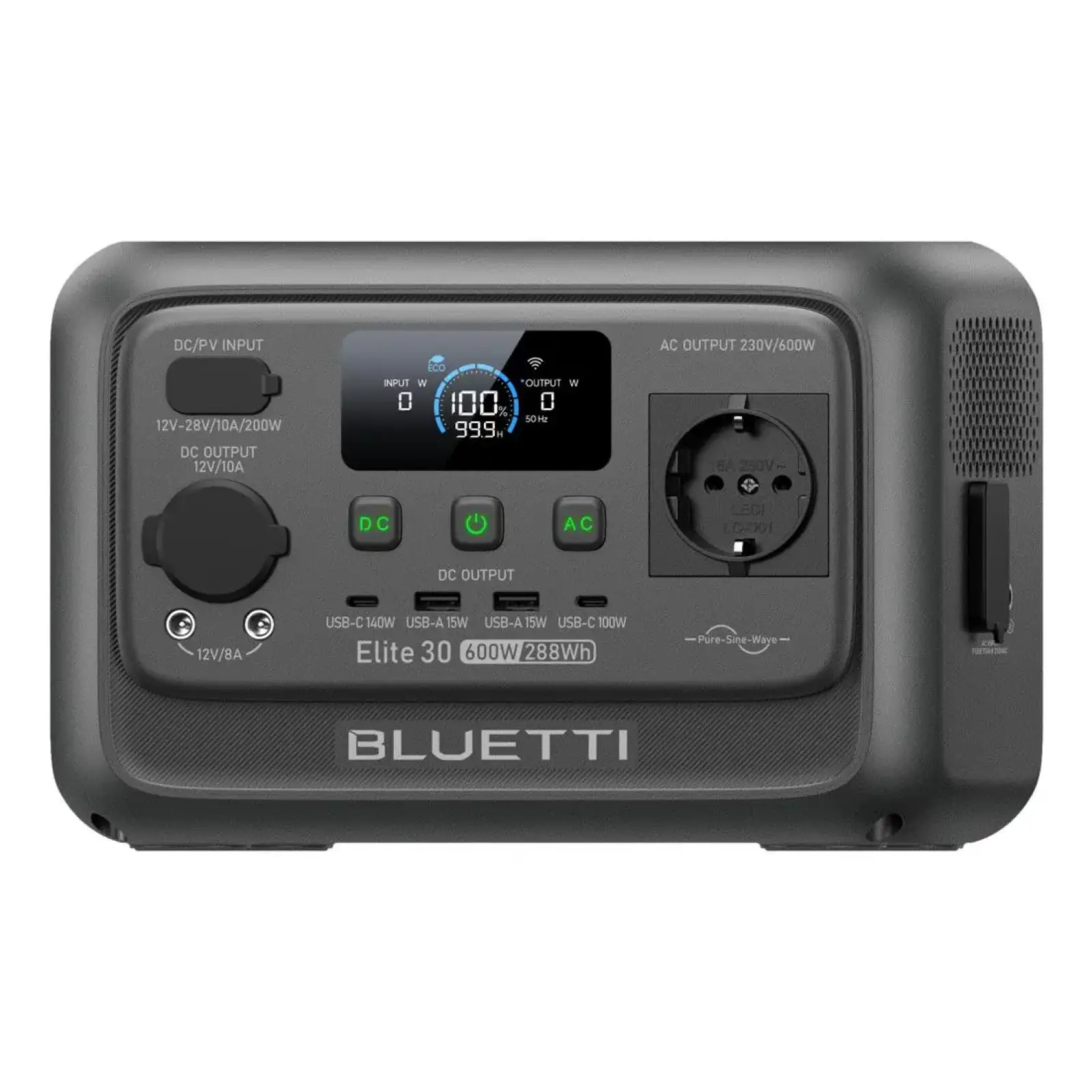 Портативная зарядная станция BLUETTI Elite 30 V2 600W 288Wh (P-EL30V2-EU-GY-BL-010) UA