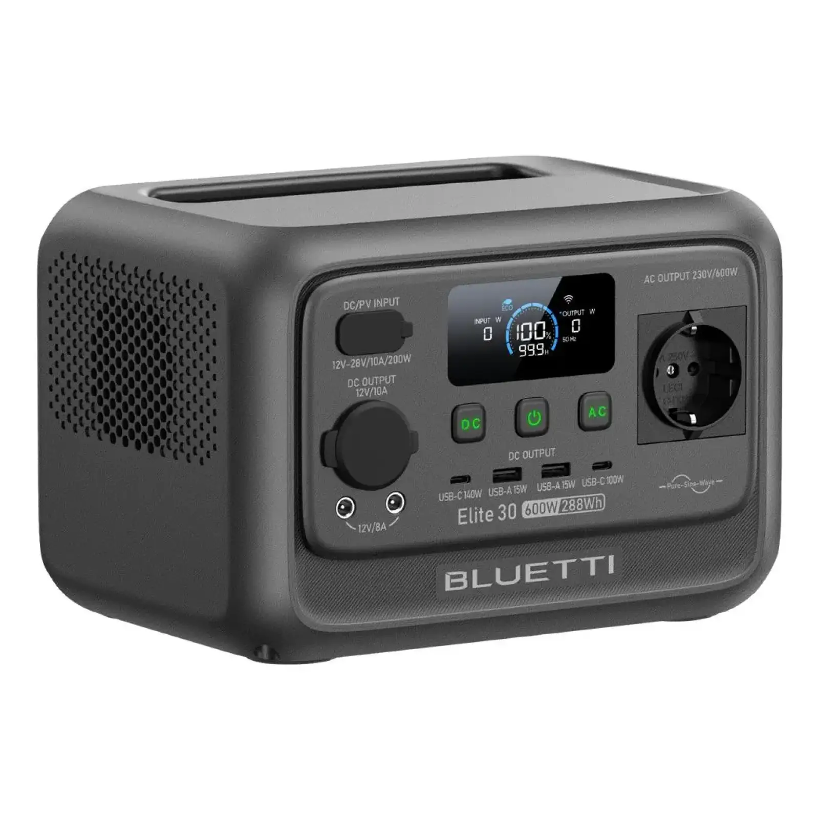 Портативная зарядная станция BLUETTI Elite 30 V2 600W 288Wh (P-EL30V2-EU-GY-BL-010) UA