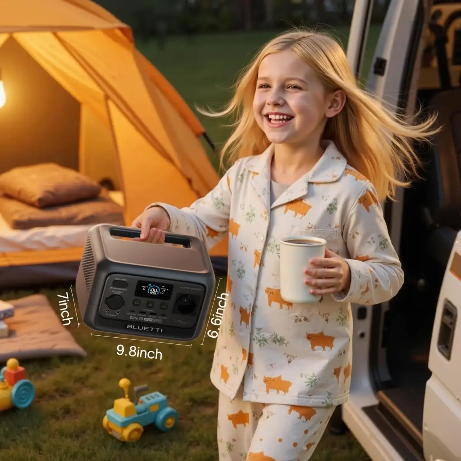 Портативная зарядная станция BLUETTI Elite 30 V2 600W 288Wh (P-EL30V2-EU-GY-BL-010) UA