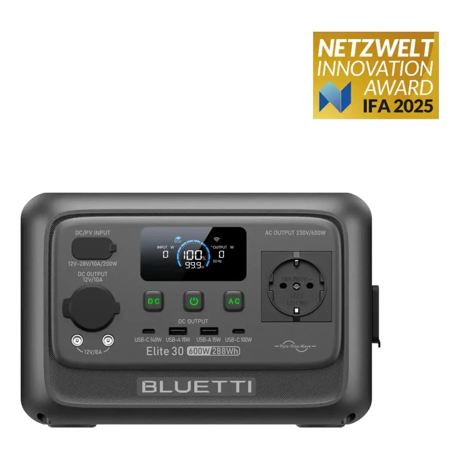 Портативная зарядная станция BLUETTI Elite 30 V2 600W 288Wh (P-EL30V2-EU-GY-BL-010) UA