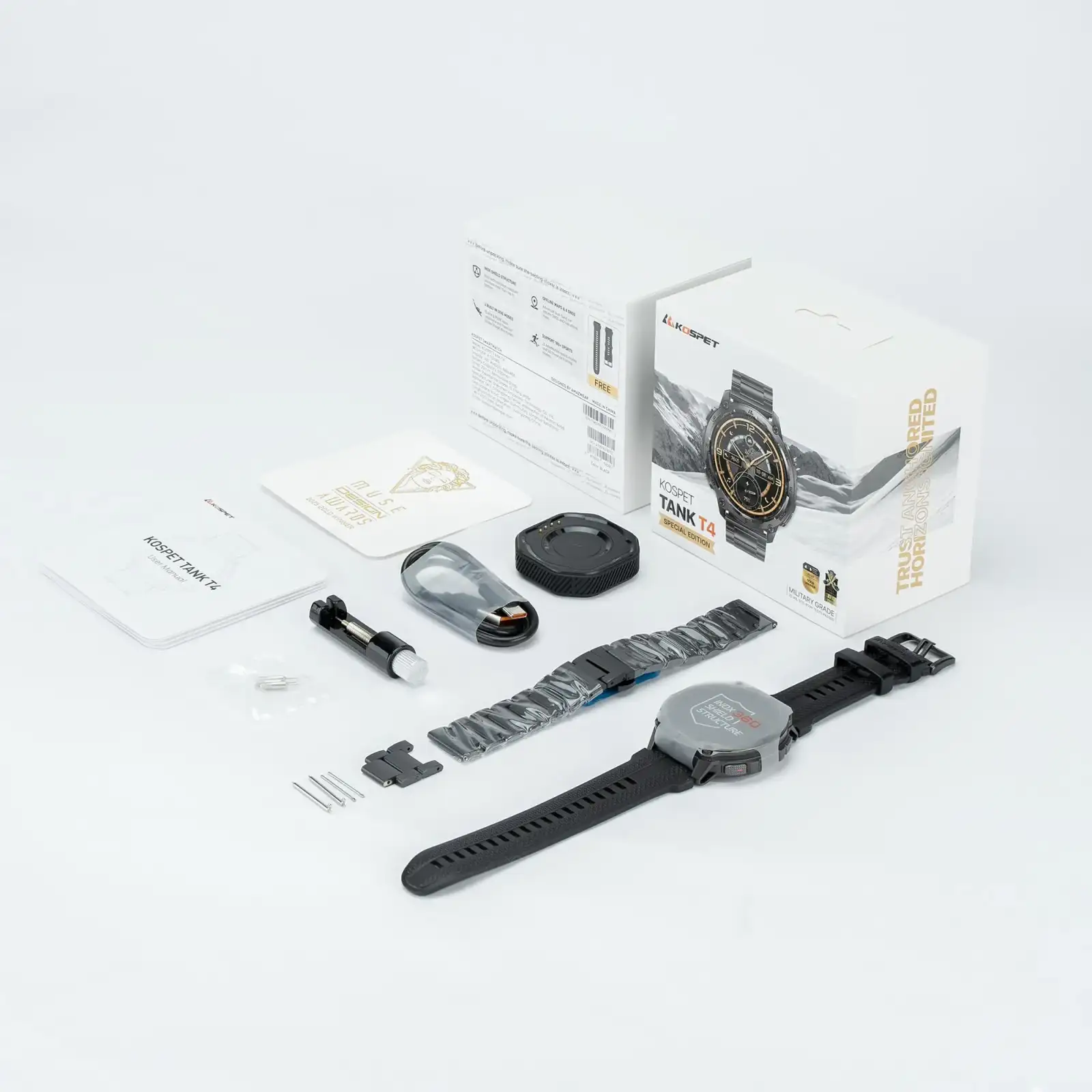 Розумний годинник TANK T4 SE BLACK KOSPET (TANK T4SE BLACK) UA