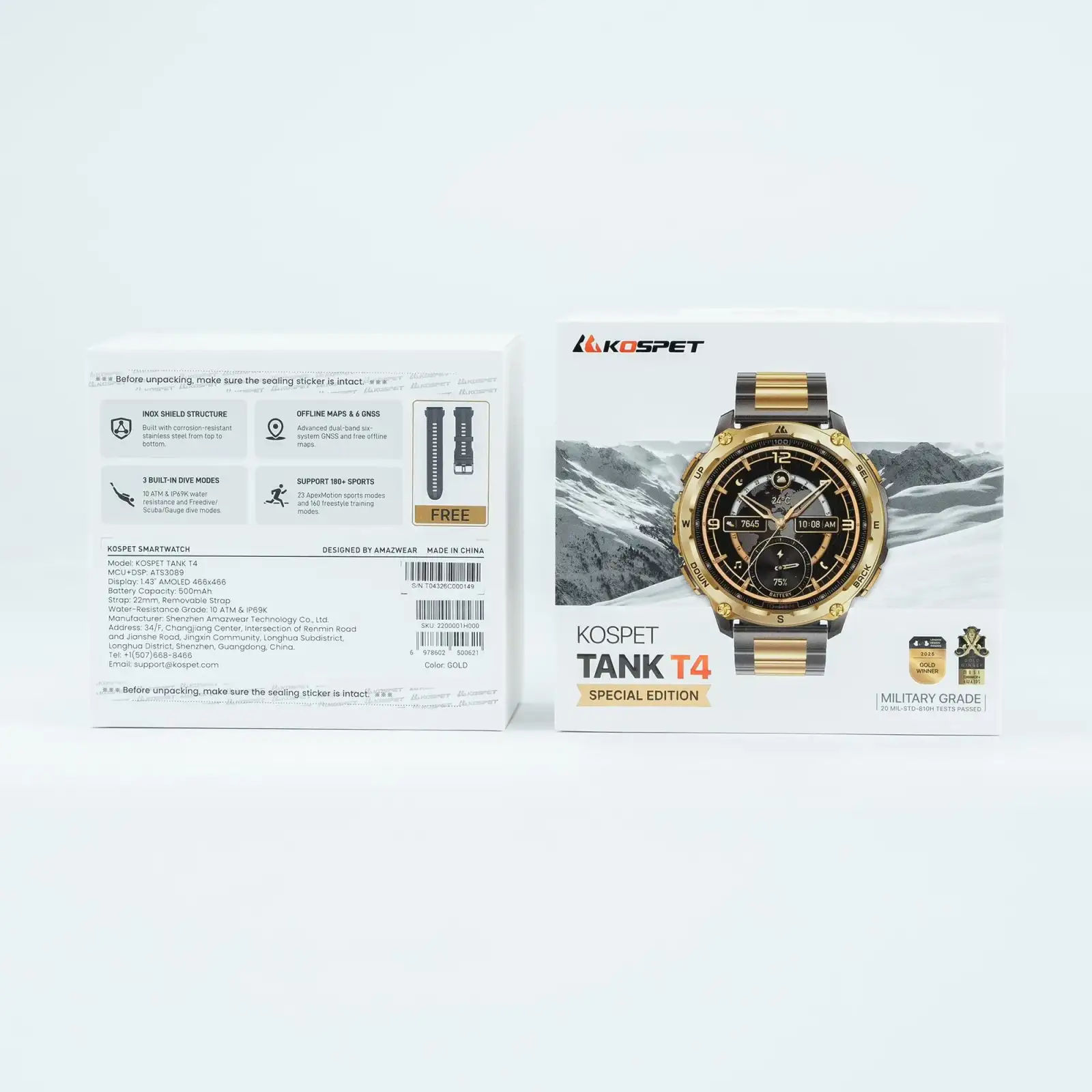 Розумний годинник TANK T4 SE GOLD KOSPET (TANK T4SE GOLD) UA