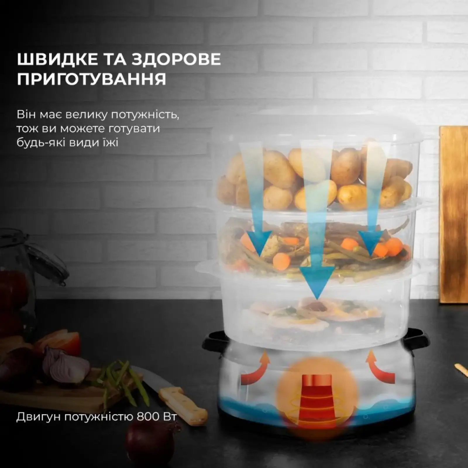 Пароварка CECOTEC Vapovita 3000 Inox UA