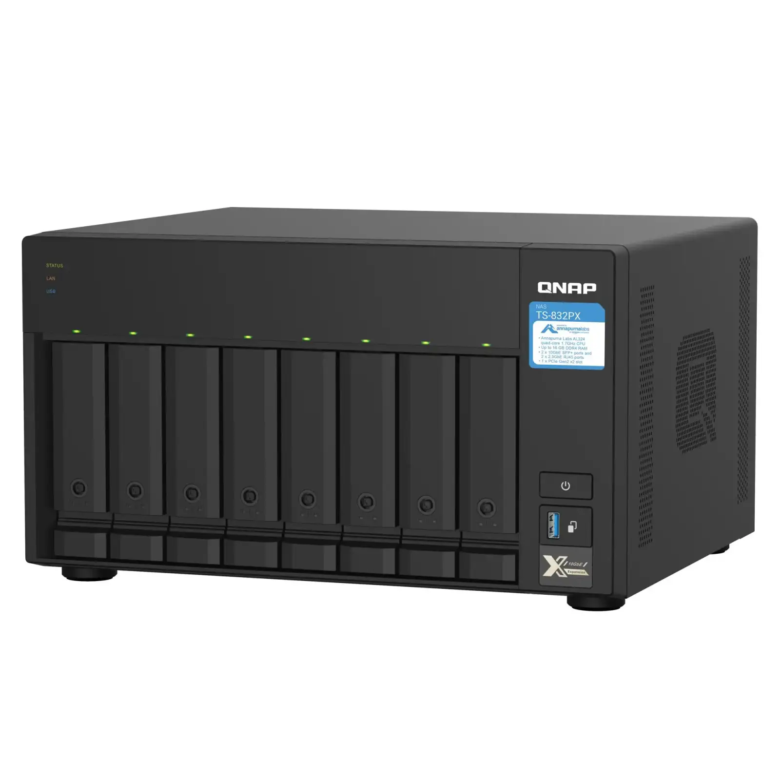 Система зберігання даних 8BAY NO HDD TS-832PX-4G QNAP UA