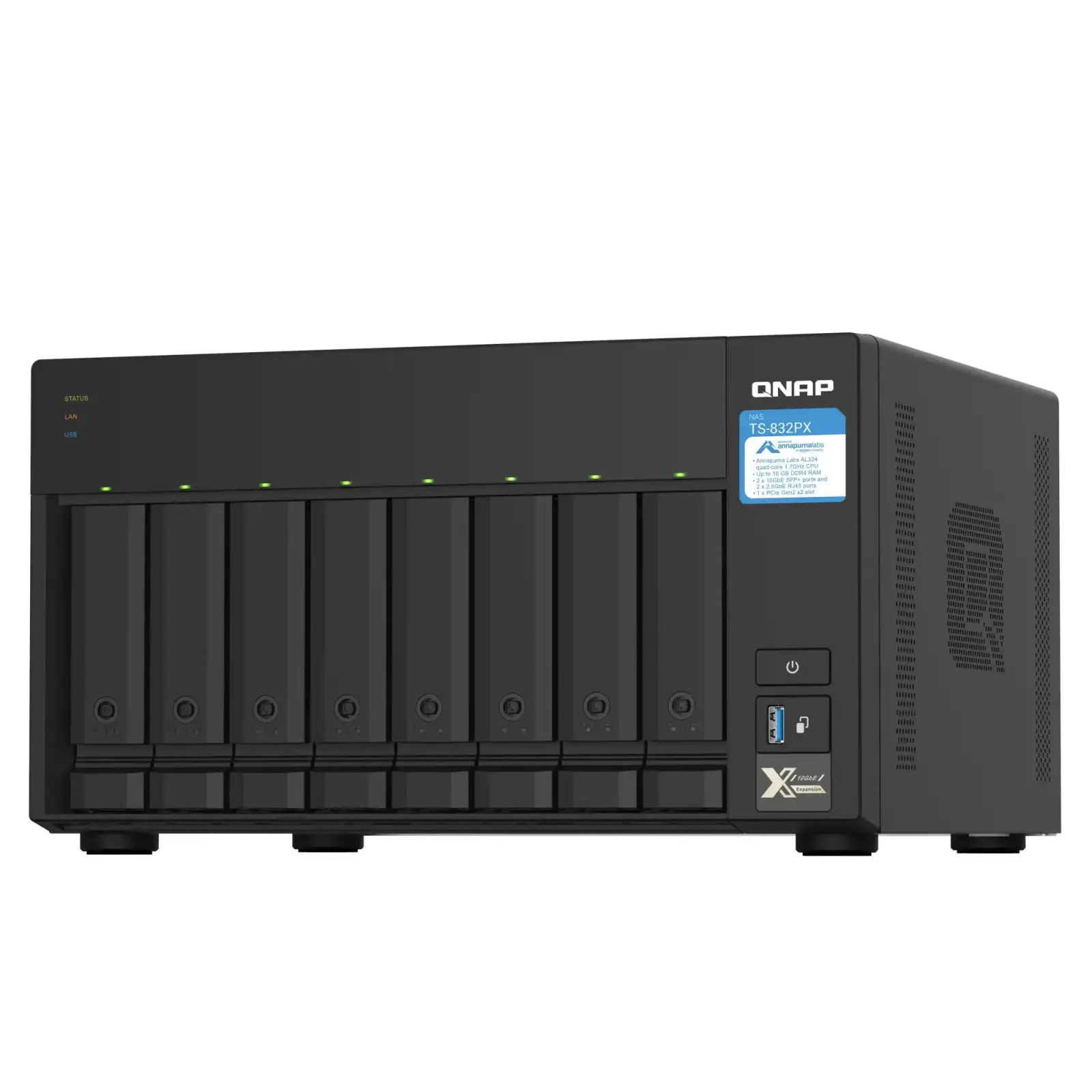 Система зберігання даних 8BAY NO HDD TS-832PX-4G QNAP UA