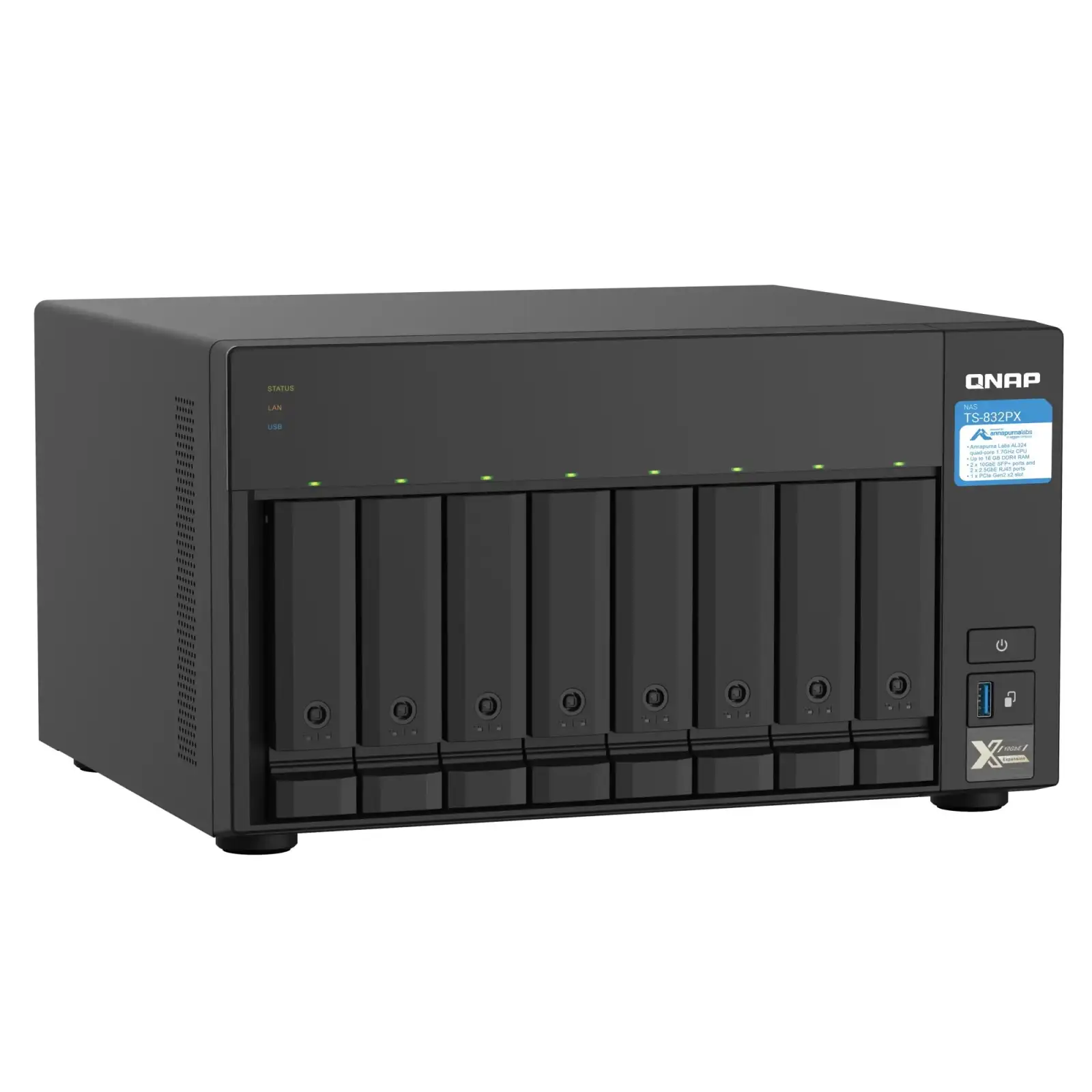 Система зберігання даних 8BAY NO HDD TS-832PX-4G QNAP UA
