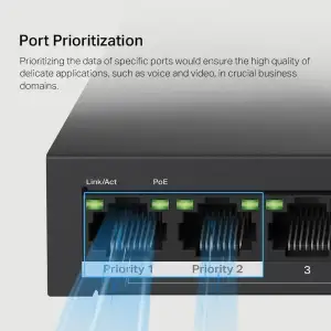 Комутатор 10-портовий 10/100 Мбіт/с ( 8 портів PoE+), MS110P MERCUSYS UA