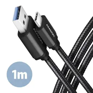 Кабель USB-C TO USB3.2 1M BLACK BUCM3-AM10AB AXAGON UA