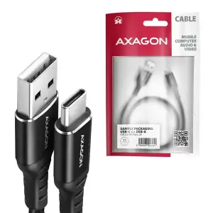 Кабель USB-C TO USB2.0 1.5M BLACK BUCM-AM15AB AXAGON UA