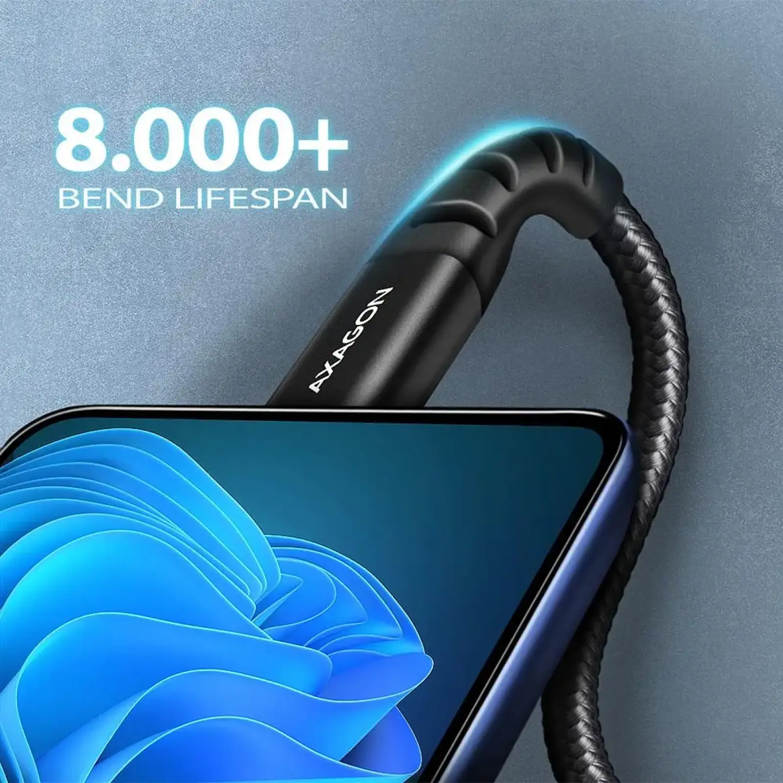 Кабель USB-C TO USB2.0 1M BLACK BUCM-AM10AB AXAGON UA