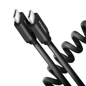 Кабель USB-C TO USB-C 0.6M 60W TWISTER BLK BUCM-CM10TB AXAGON UA