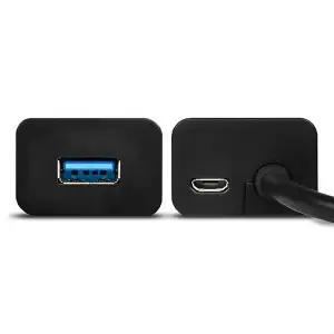 Хаб AXAGON HUE-S2BP USB3.0 CHARGING hub, 1.2м кабель, MicroUSB зарядка, Чорний UA