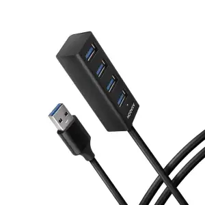 Хаб AXAGON HUE-M1AL SuperSpeed USB-A MINI hub, USB-A кабель 120см, Чорний UA