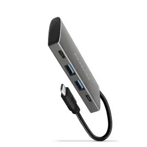 Хаб концентратор AXAGON HMC-4G2 SuperSpeed ​​USB-C 10 Gbps SPEEDSTER 4, Сірий UA