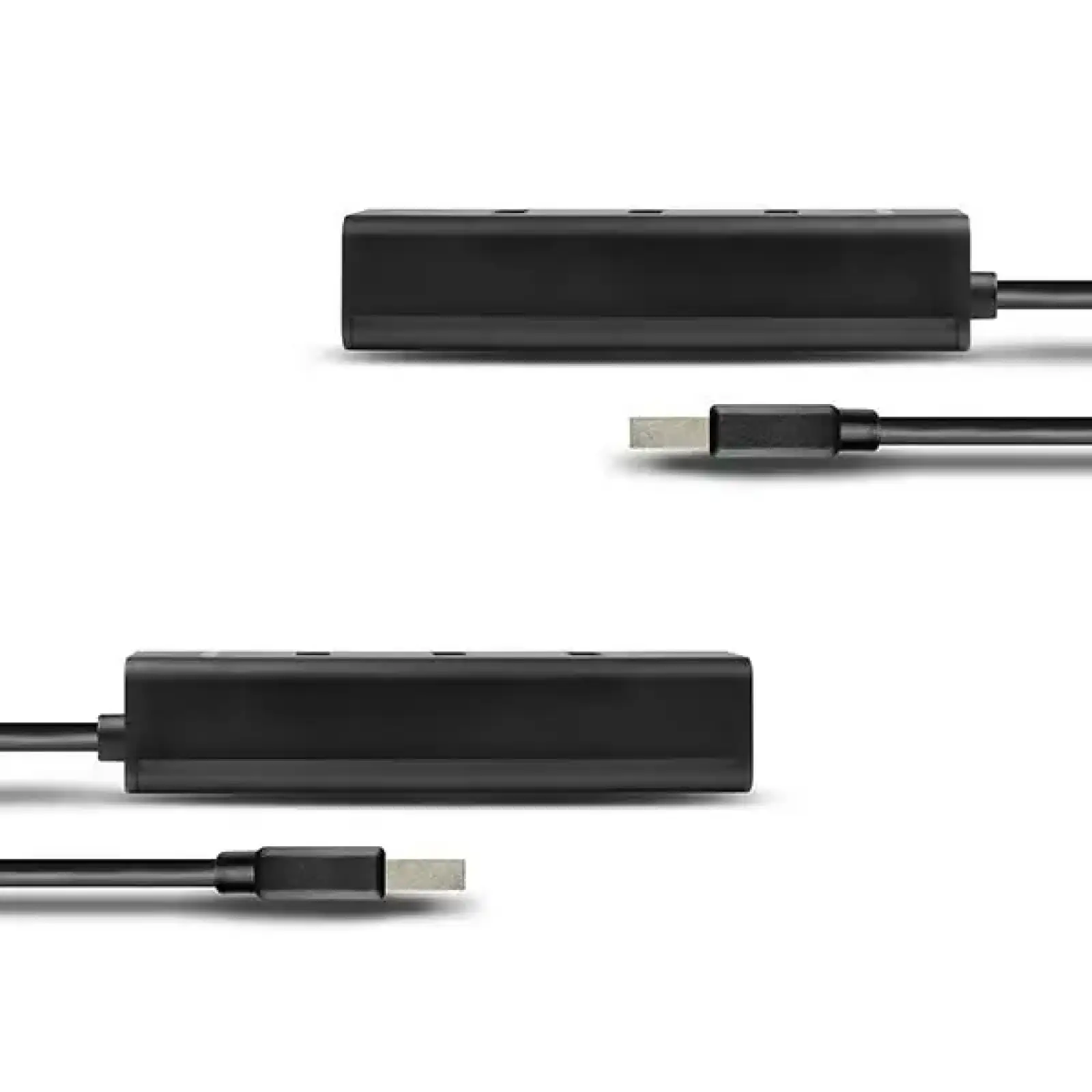 Хаб AXAGON HUE-S2BL USB3.0 CHARGING hub, 1.2м кабель, MicroUSB зарядка, Чорний UA