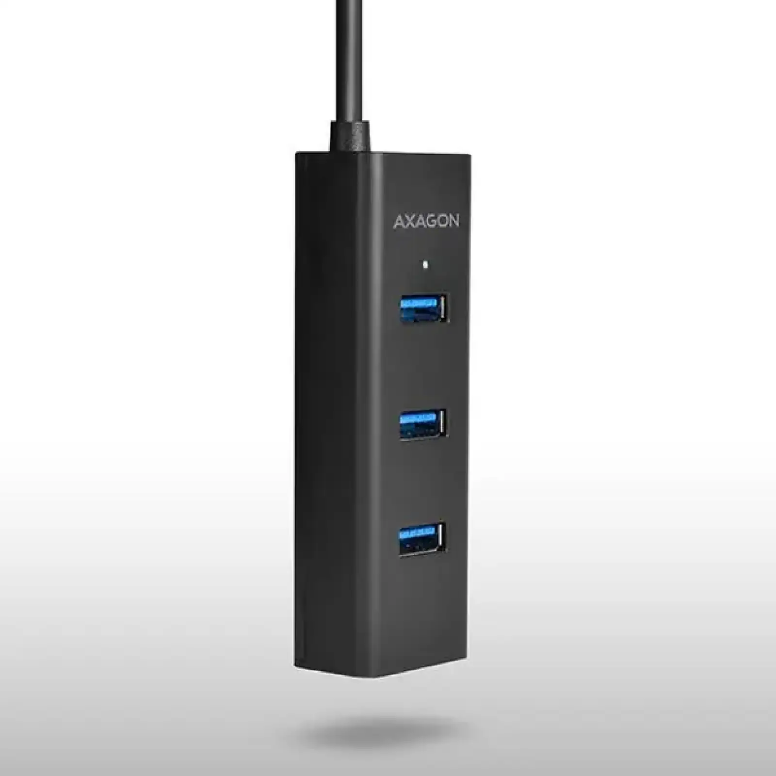 Хаб AXAGON HUE-S2BL USB3.0 CHARGING hub, 1.2м кабель, MicroUSB зарядка, Чорний UA