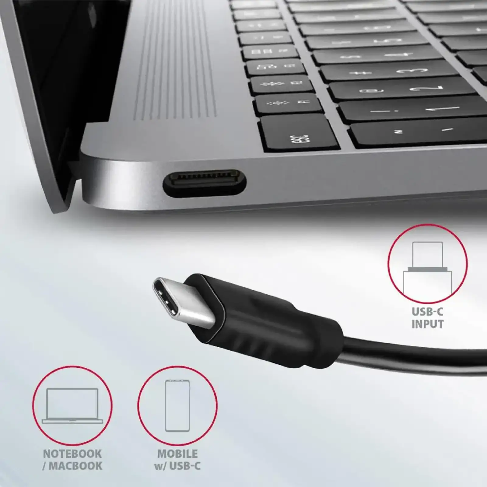 Хаб концентратор AXAGON HMC-4G2 SuperSpeed ​​USB-C 10 Gbps SPEEDSTER 4, Сірий UA