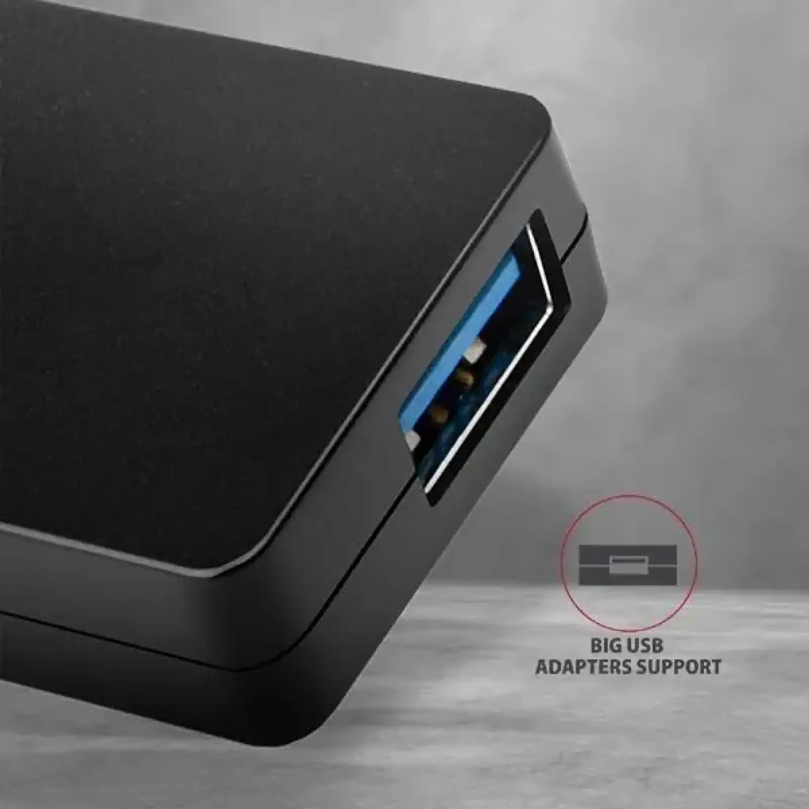Хаб AXAGON HUE-G1A SuperSpeed USB SLIM hub, кабель 14см Type-A, Чорний UA