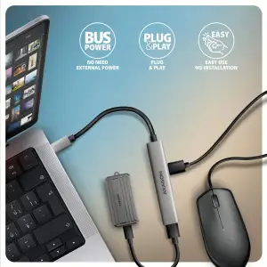 Концентратор USB3.2 4PORT 0.12M HUE-STC AXAGON UA