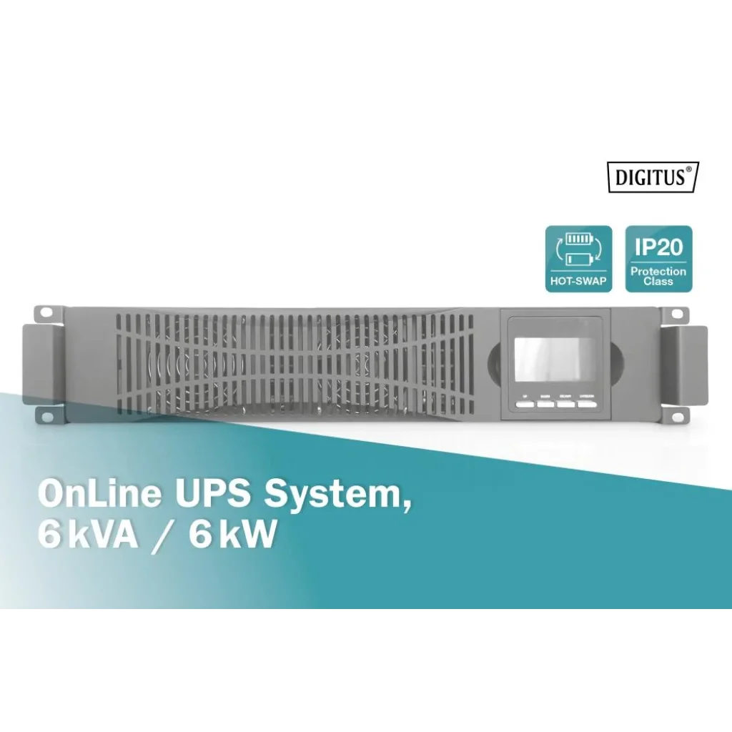 Джерело безперебійного живлення UPS ONLINE 6KVA/ 6KW DN-170106 DIGITUS by ASSMANN UA