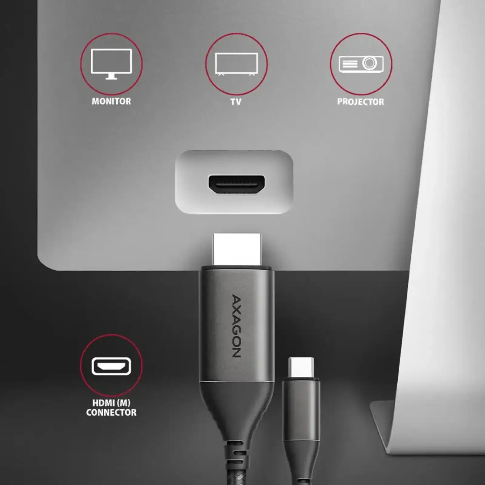 Кабель USB-C TO HDMI 1.8M RVC-HI2MC AXAGON UA