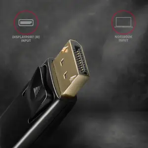 Кабель AXAGON RVD-HI14C2 HDMI-DisplayPort, 1.8m, 4K/30Hz, чорний UA
