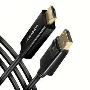 Кабель AXAGON RVD-HI14C2 HDMI-DisplayPort, 1.8m, 4K/30Hz, чорний UA