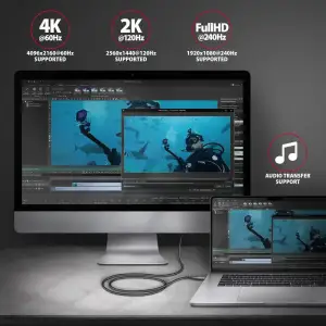 Кабель USB-C TO HDMI 1.8M RVC-HI2MC AXAGON UA