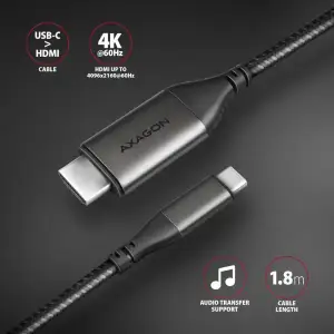 Кабель USB-C TO HDMI 1.8M RVC-HI2MC AXAGON UA