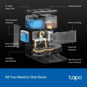 Робот-пилосос, Tapo RV50 Pro Omni TP-LINK UA