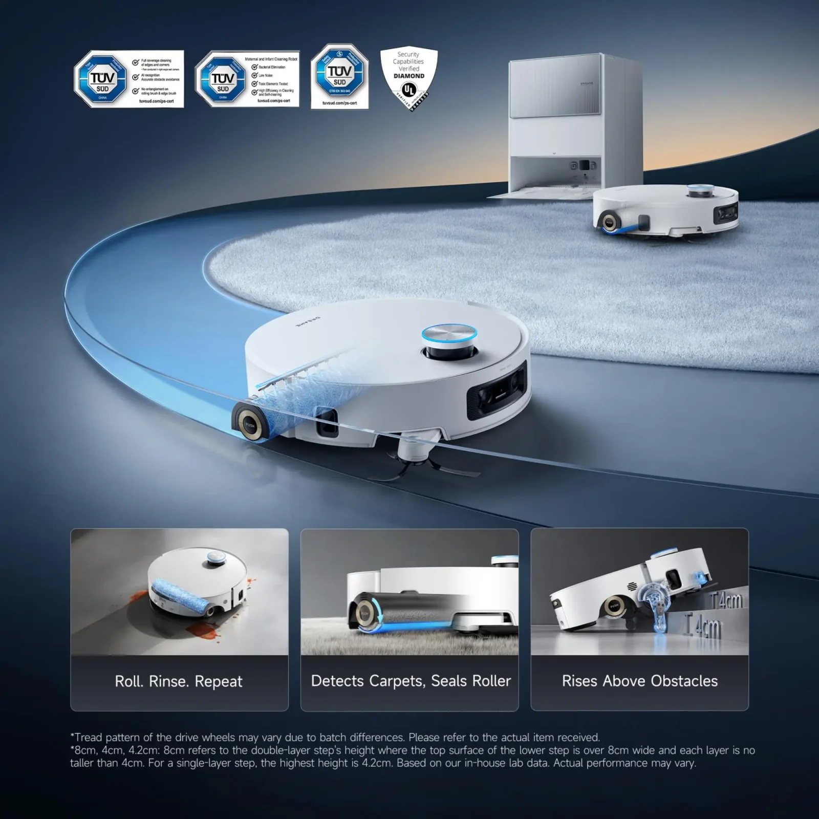 Робот-пилосос Dreame Aqua 10 Ultra Roller Complete White (RLH71DE-1-WH) UA