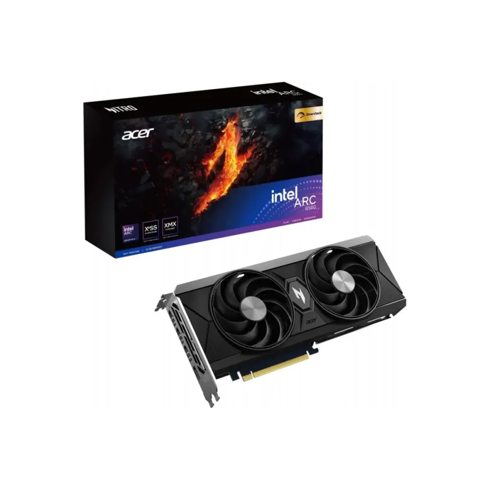 Відеокарта PCIE8 ARC B580 ОС 12GB GDDR6 DP.Z4BWW.P01 ACER UA