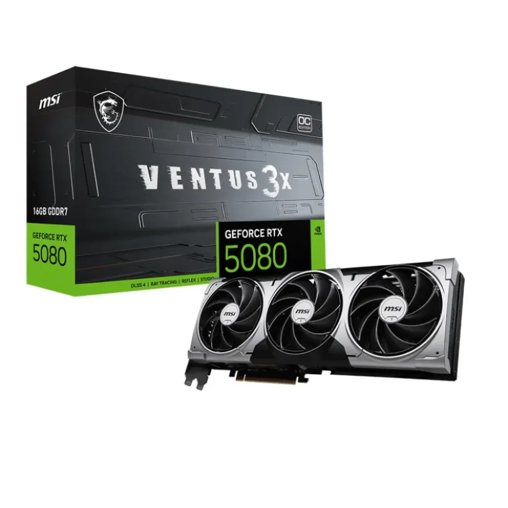 Відеокарта PCIE16 RTX5080 16GB GDDR7 RTX 5080 16G VENTUS 3X OC MSI UA
