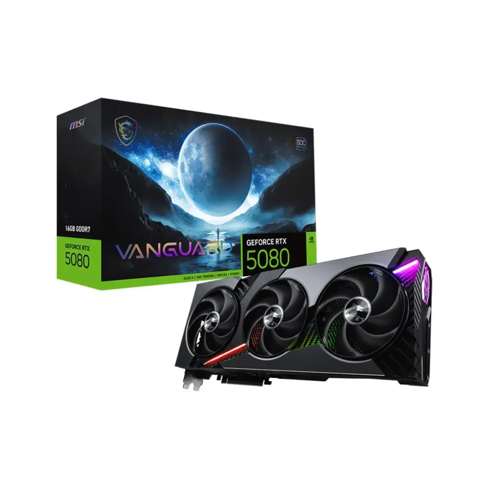 Відеокарта PCIE16 RTX5080 16GB GDDR7 RTX5080 16G VANGUARD SOC MSI UA