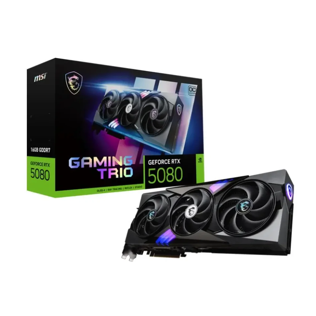 Відеокарта PCIE16 RTX5080 16GB GDDR7 RTX5080 16G GAM TRIO OC MSI UA