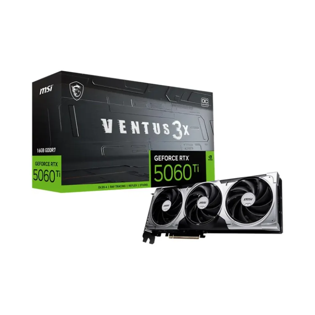 Відеокарта PCIE16 RTX5060TI 16GB RTX5060TI 16G VENTUS 3X OC MSI (RTX5060TI 16G VENT 3X OC) UA