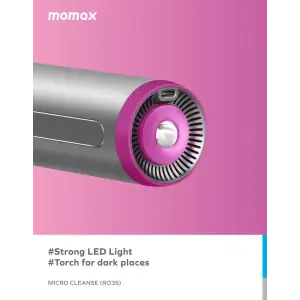 Портативний міні-пилосос MOMAX Micro Cleanse RO3E Rose/Grey UA