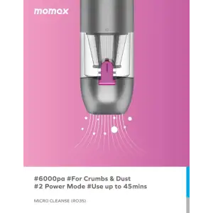 Портативний міні-пилосос MOMAX Micro Cleanse RO3E Rose/Grey UA
