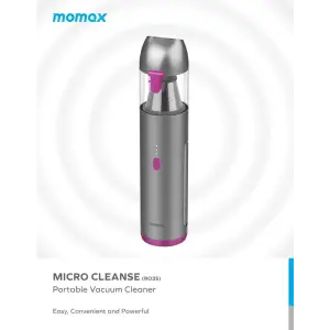 Портативний міні-пилосос MOMAX Micro Cleanse RO3E Rose/Grey UA