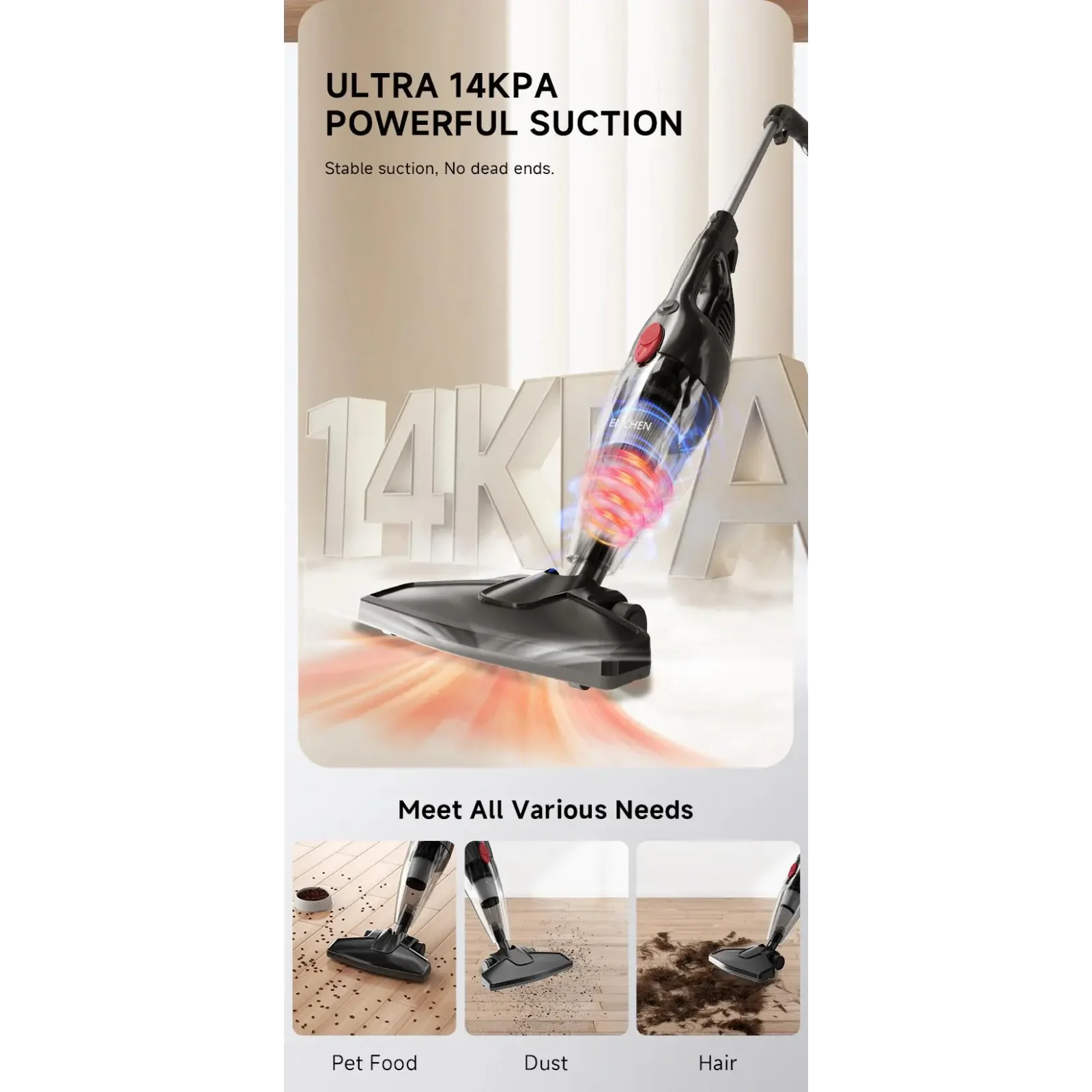 Вертикальний пилосос ENCHEN Vacuum Cleaner V1 Black UA
