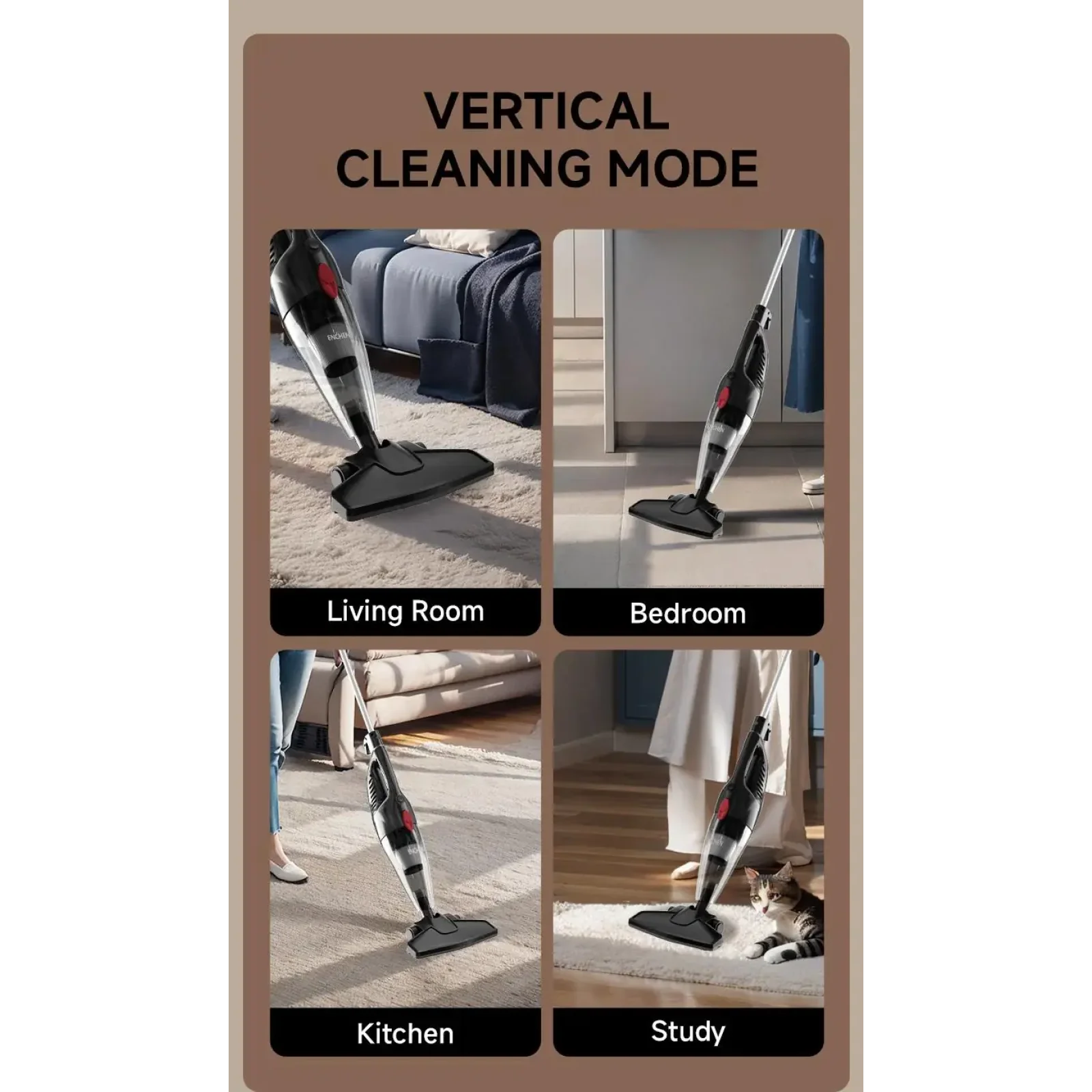 Вертикальний пилосос ENCHEN Vacuum Cleaner V1 Black UA