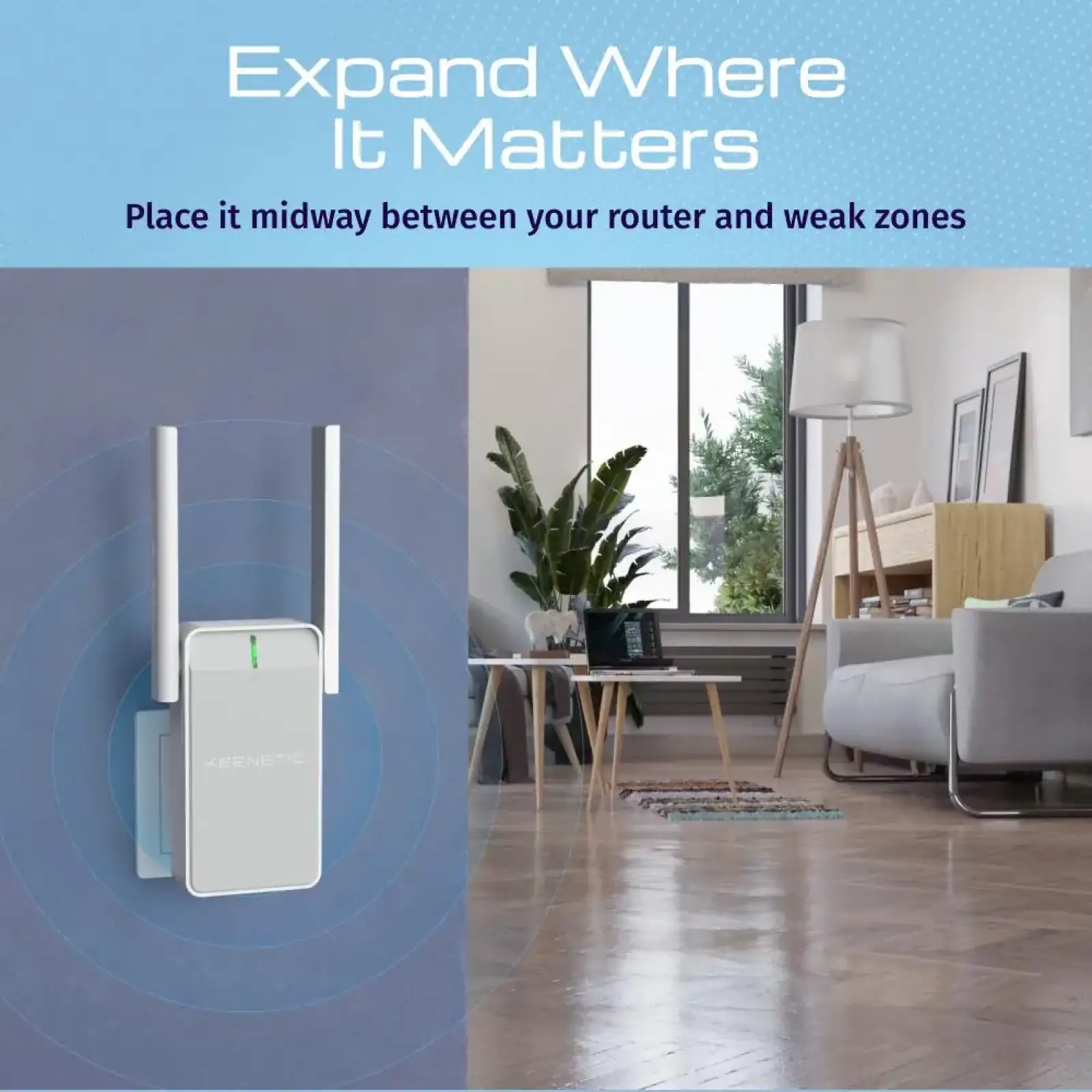 Обладнання радіодоступу (ІЕЕЕ 802.11) - підсилювач Wi-Fi сигналу моделі Keenetic BUDDY 4 (KN-3211) UA
