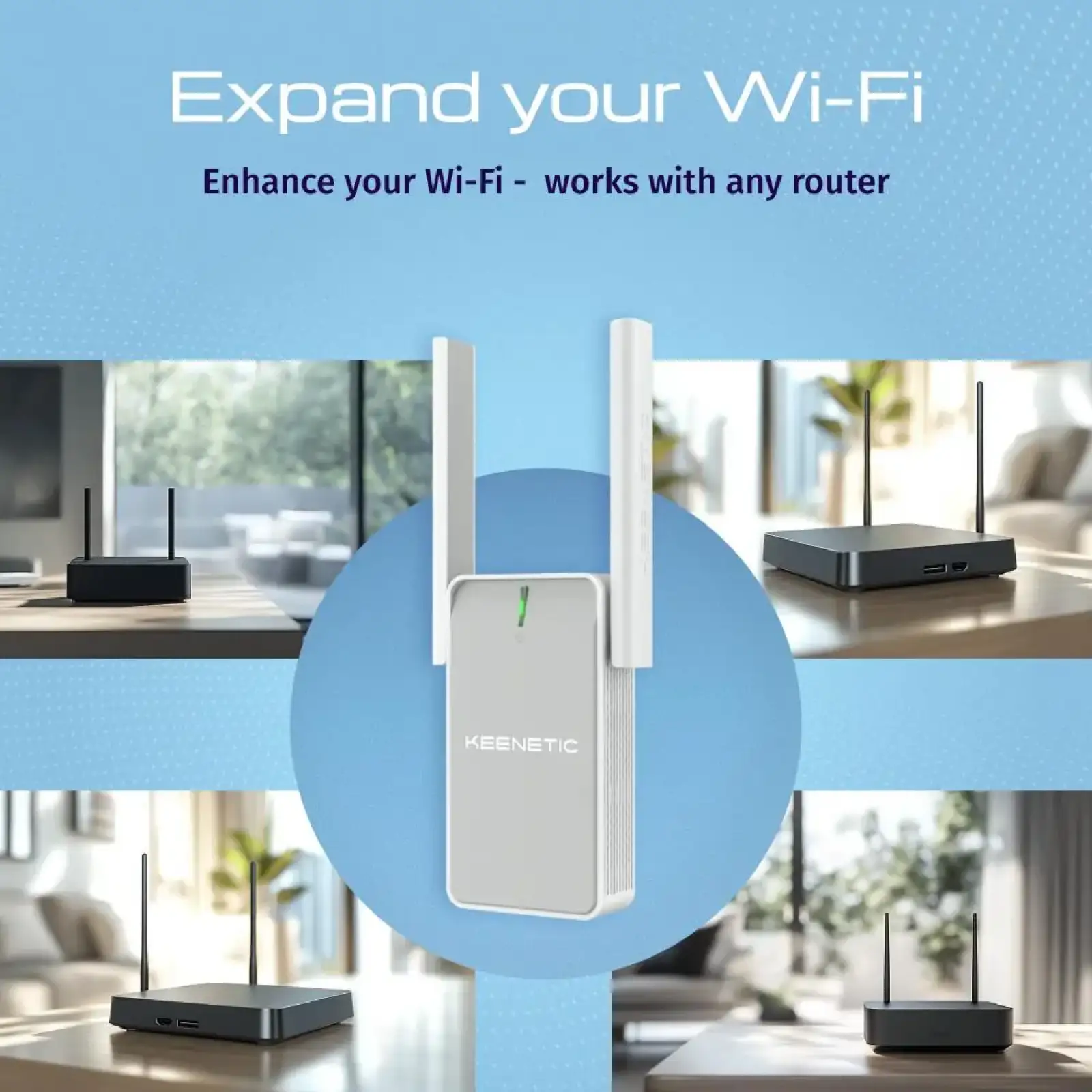 Обладнання радіодоступу (ІЕЕЕ 802.11) - підсилювач Wi-Fi сигналу моделі Keenetic BUDDY 5 (KN-3311) UA