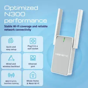Обладнання радіодоступу (ІЕЕЕ 802.11) - підсилювач Wi-Fi сигналу моделі Keenetic BUDDY 4 (KN-3211) UA
